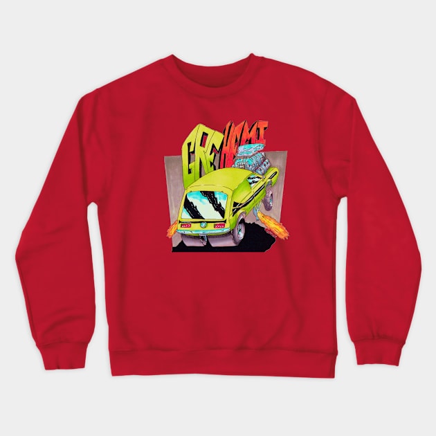 GreHemi Gremlin Crewneck Sweatshirt by FnWookeeStudios